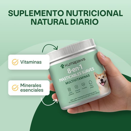 Multivitaminas masticables blandas 8 en 1 KumaPaws