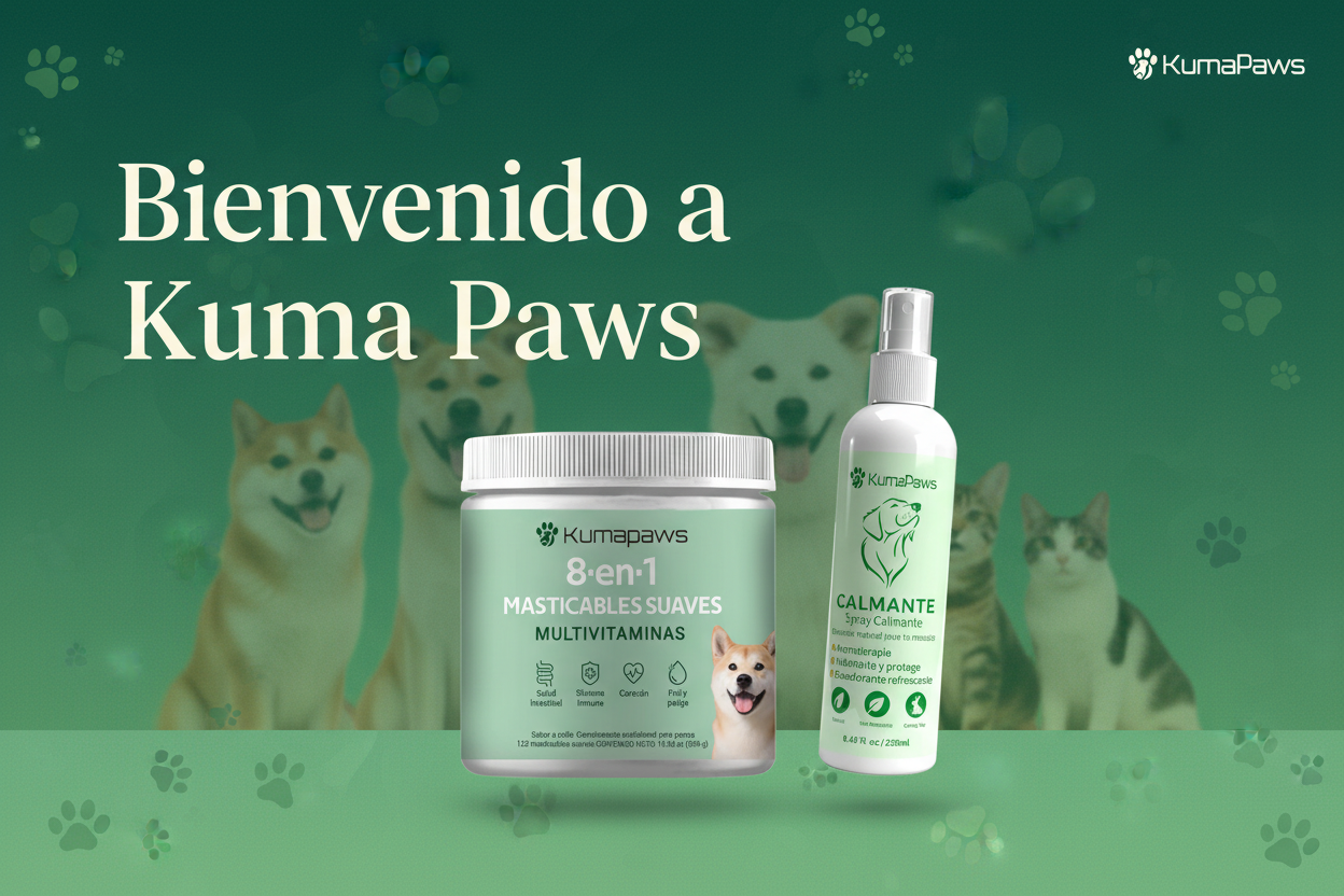 use spanish and write welcome to kuma paws 